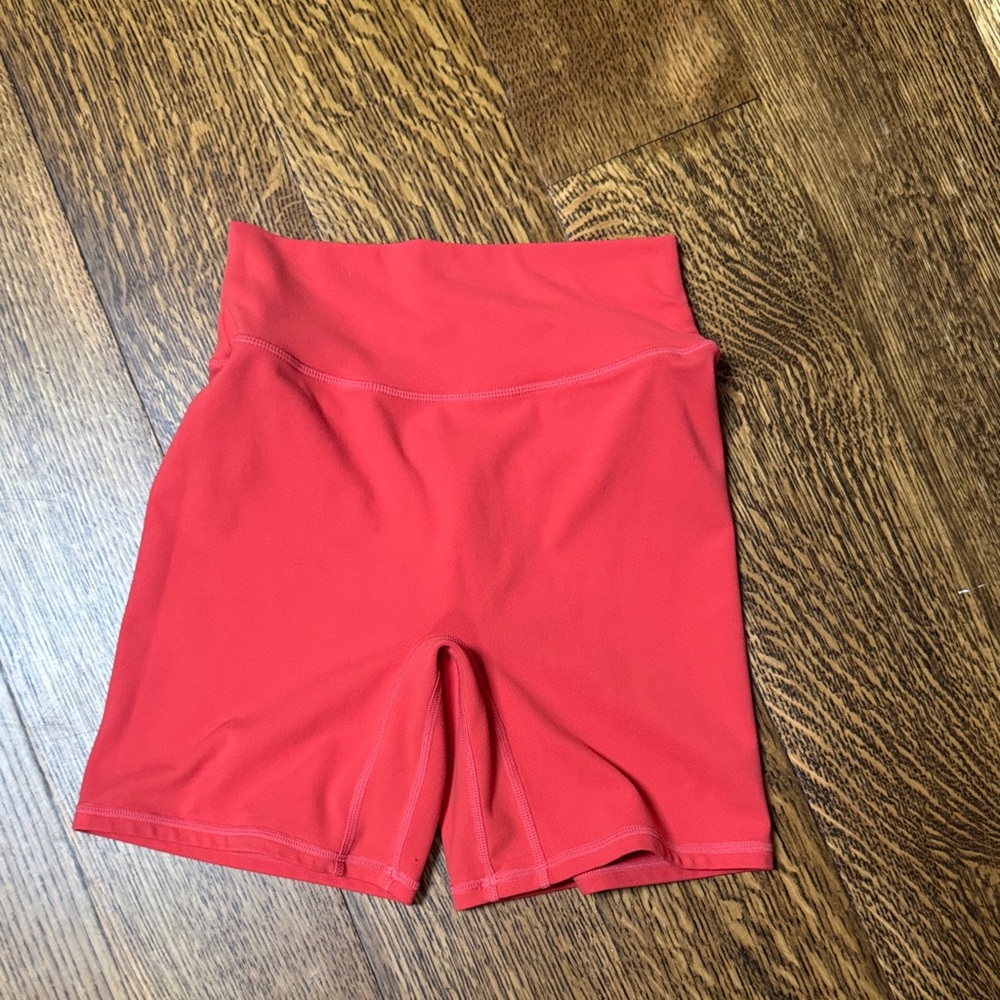 PTULA High-Waist Coral Women’s Bike Shorts